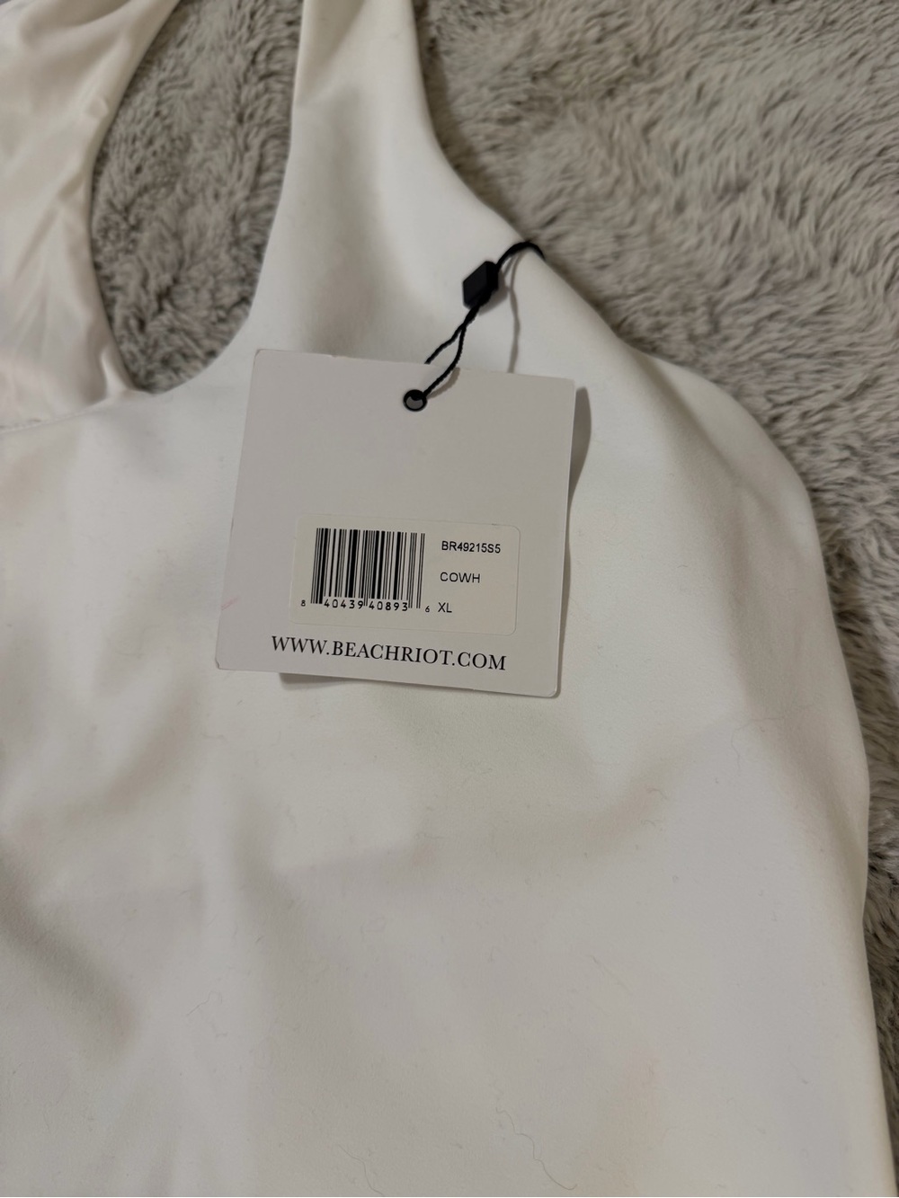 Beach Riot White Racerback Sport Top